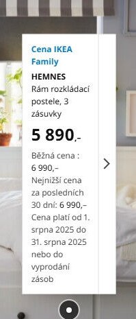 HEMNES Rám rozkládací postele, 3 zásuvky