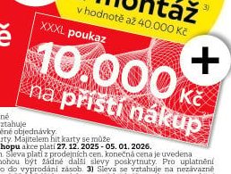 XXXL poukaz 10.000 Kč na příští nákup