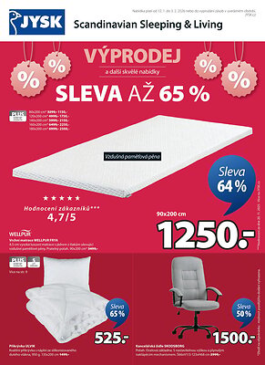 akční leták Jysk 12.1.2026-3.2.2026