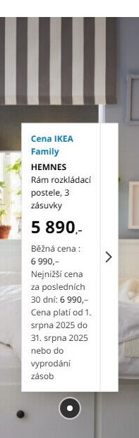 HEMNES Rám rozkládací postele, 3 zásuvky