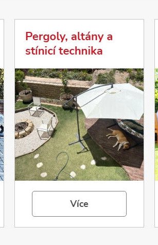 Pergoly, altány a stínicí technika