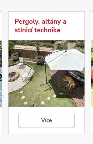 Pergoly, altány a stínicí technika
