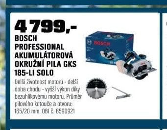 BOSCH PROFESSIONAL AKUMULÁTOROVÁ OKRUŽNÍ PILA GKS 185-LI SOLO