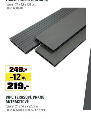 WPC TERASOVÉ PRKNO ANTRACITOVÉ