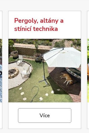 Pergoly, altány a stínicí technika