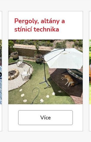Pergoly, altány a stínicí technika