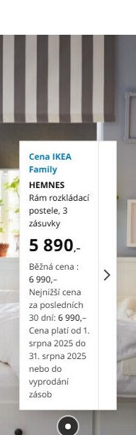 HEMNES Rám rozkládací postele, 3 zásuvky