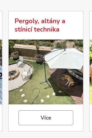 Pergoly, altány a stínicí technika