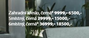 Zahradní křeslo, černá