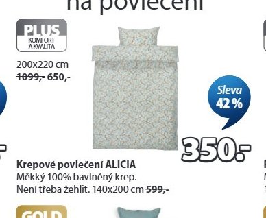 Krepové povlečení ALICIA