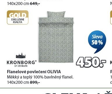 Flanelové povlečení OLIVIA