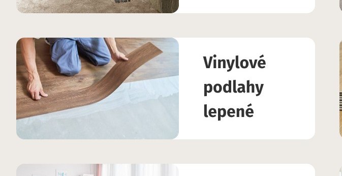 Vinylové podlahy lepené