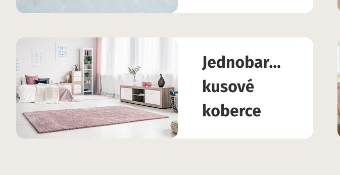 Jednobarevné kusové koberce