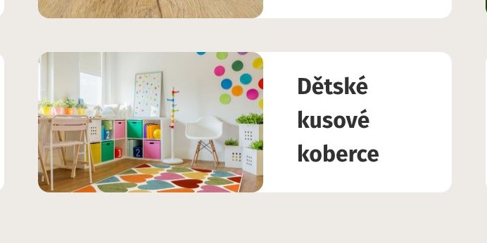 Dětské kusové koberce