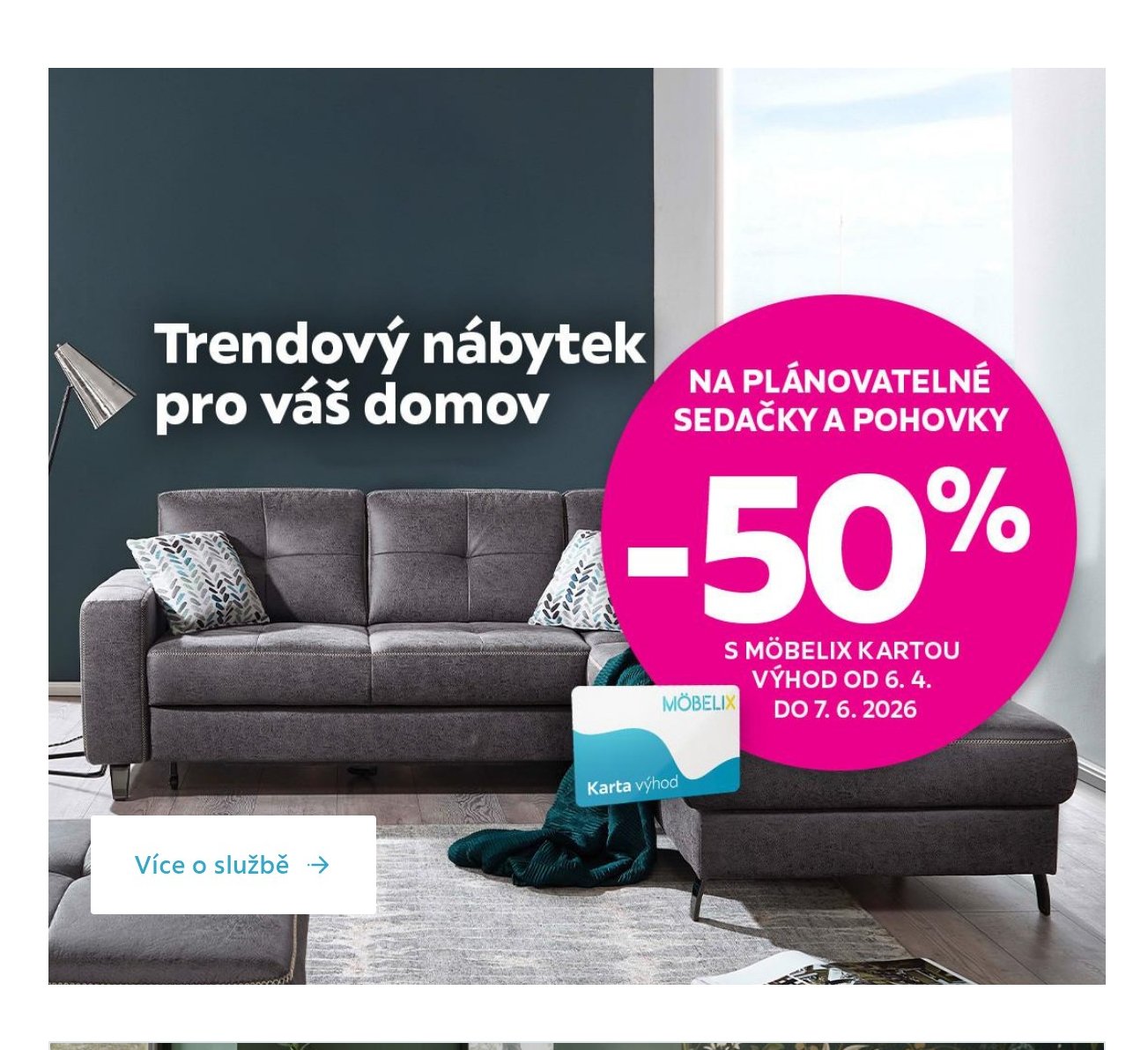 Plánovatelné sedačky a pohovky -50%