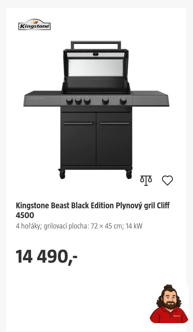 Kingstone Beast Black Edition Plynový gril Cliff 4500