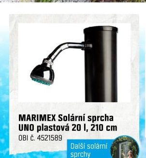 MARIMEX Solární sprcha UNO plastová 20 l, 210 cm