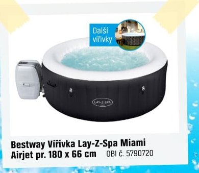 Bestway Vířivka Lay-Z-Spa Miami Airjet pr. 180 x 66 cm
