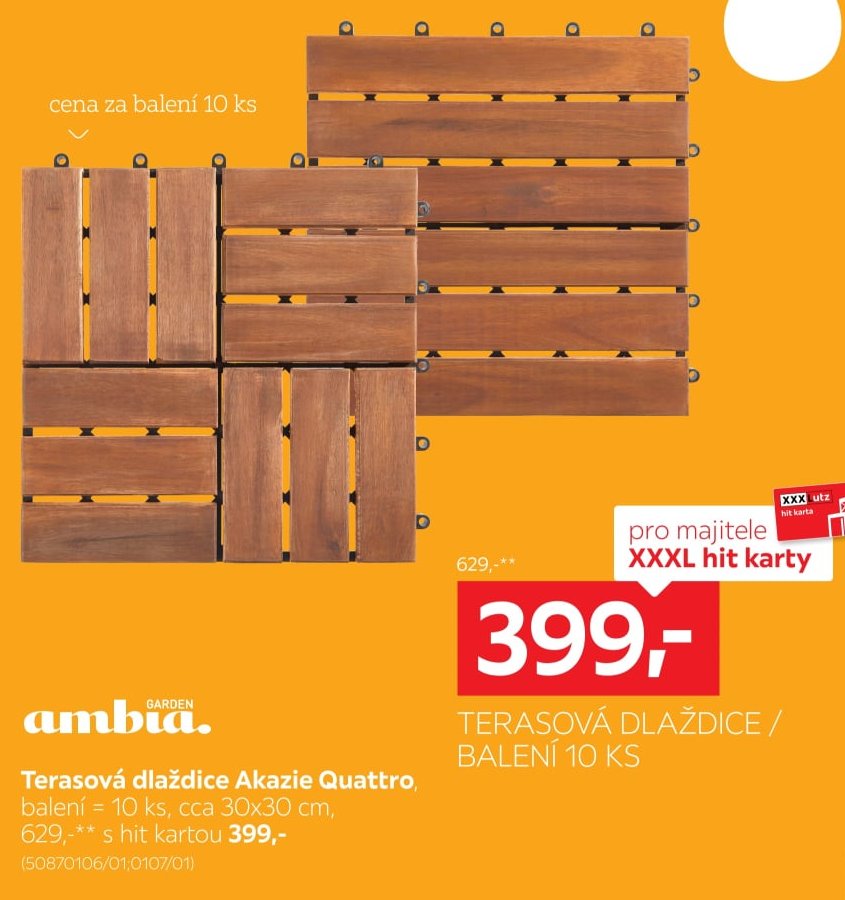 Terasová dlaždice Akazie Quattro