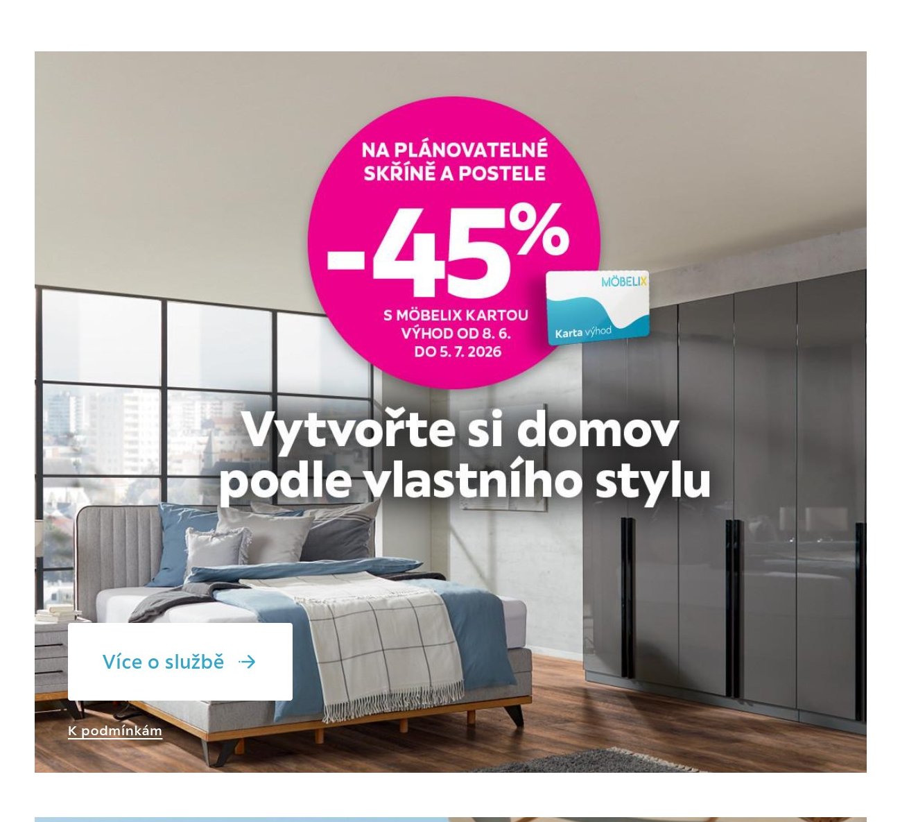 Plánovatelná skříň a postel