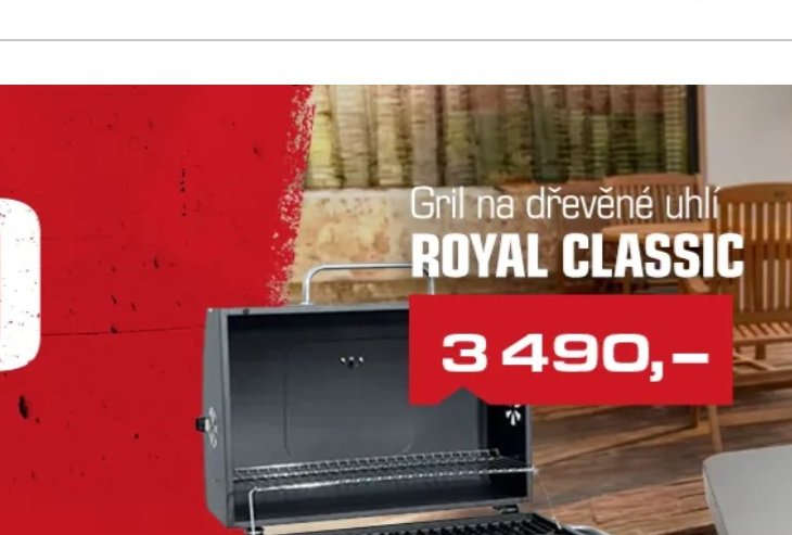 Gril na dřevěné uhlí ROYAL CLASSIC