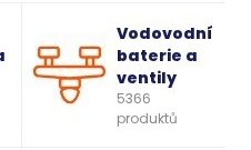 Vodovodní baterie a ventily