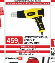 HORKOVZDUŠNÁ PISTOLE 2000W DREL