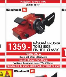 PÁSOVÁ BRUSKA TC-BS 8038 EINHELL CLASSIC