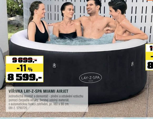 VÍŘIVKA LAY-Z-SPA MIAMI AIRJET