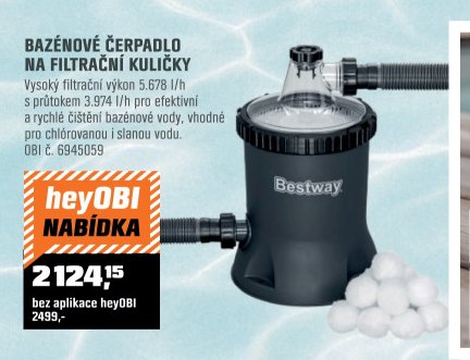 BAZÉNOVÉ ČERPADLO NA FILTRAČNÍ KULIČKY