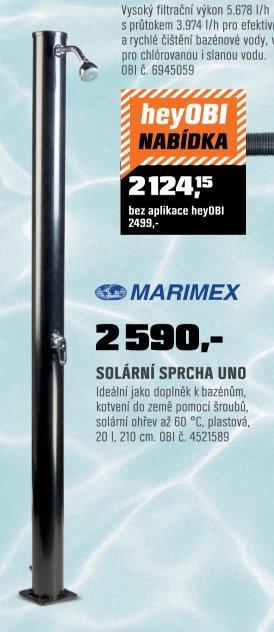 SOLÁRNÍ SPRCHA UNO