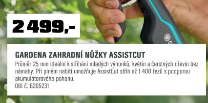 GARDENA ZAHRADNÍ NŮŽKY ASSISTCUT
