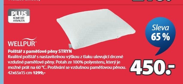 Polštář z paměťové pěny STRYN