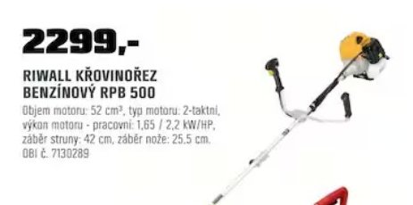 RIWALL KŘOVINOŘEZ BENZÍNOVÝ RPB 500