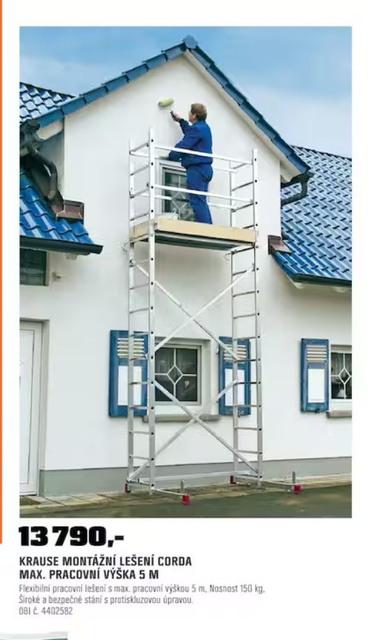 KRAUSE MONTÁŽNÍ LEŠENÍ CORDA MAX. PRACOVNÍ VÝŠKA 5 M