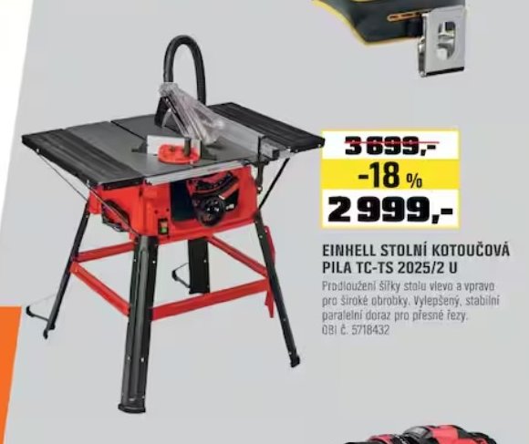 EINHELL STOLNÍ KOTOUČOVÁ PILA TC-TS 2025/2 U