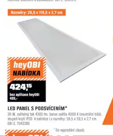 LED PANEL S PODSVÍCENÍM*
