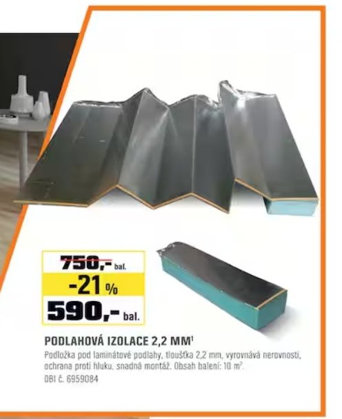 PODLAHOVÁ IZOLACE 2,2 MM