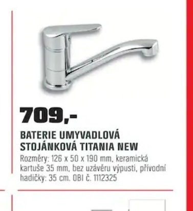 BATERIE UMYVADLOVÁ STOJÁNKOVÁ TITANIA NEW