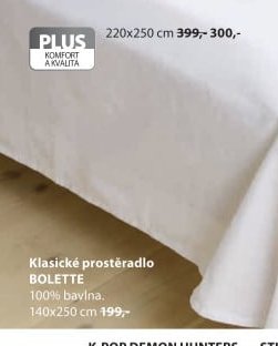 Klasické prostěradlo BOLETTE