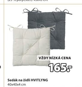 Sedák na židli HVITLYNG