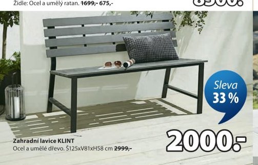 Zahradní lavice KLINT