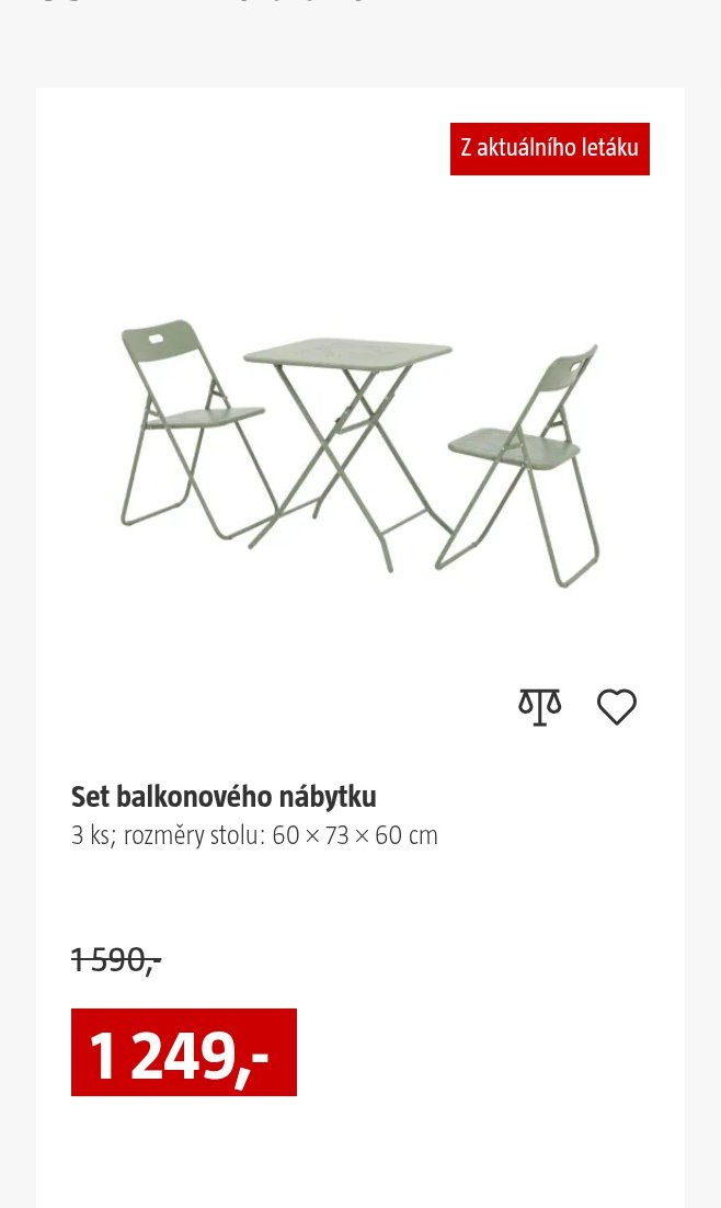 Set balkonového nábytku