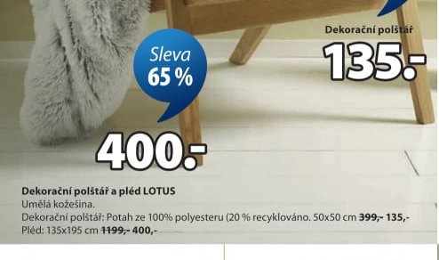 Dekorační polštář a pléd LOTUS