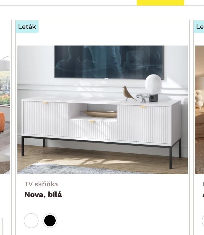 TV skříňka Nova, bílá