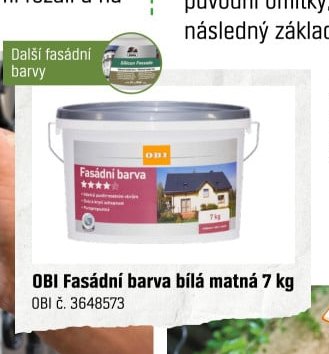 OBI Fasádní barva bílá matná 7 kg