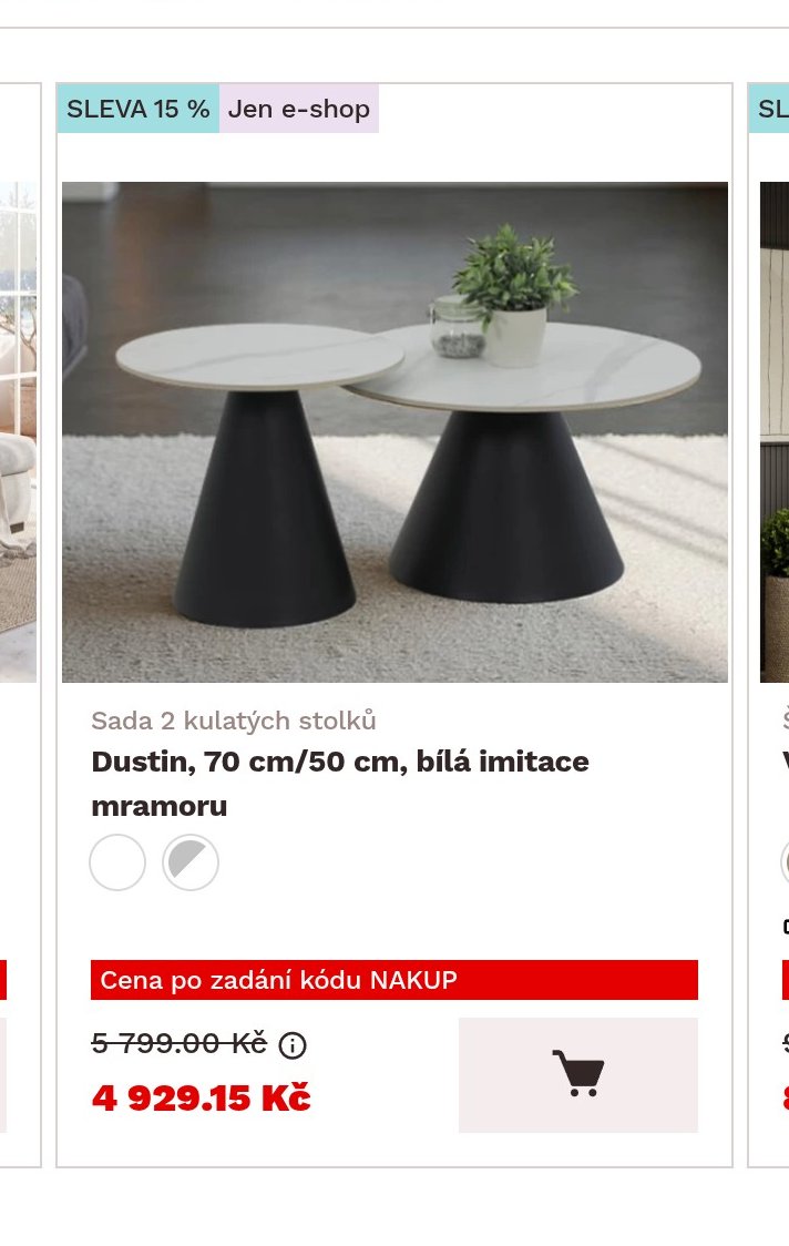 Dustin, 70 cm/50 cm, bílá imitace mramoru