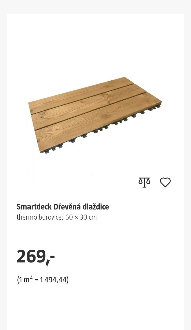 Smartdeck Dřevěná dlaždice