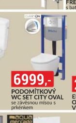 Podomítkový WC set City Oval