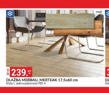 DLAŽBA MERBAU, MERTEAK 17,5x60 cm